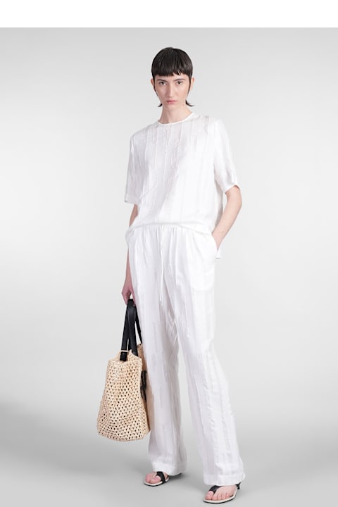 Loulou Studio for Women Loulou Studio Soler Pants In White Silk