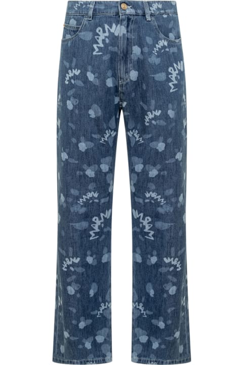 Marni Jeans for Men Marni Jeans With Marni Dripping Print