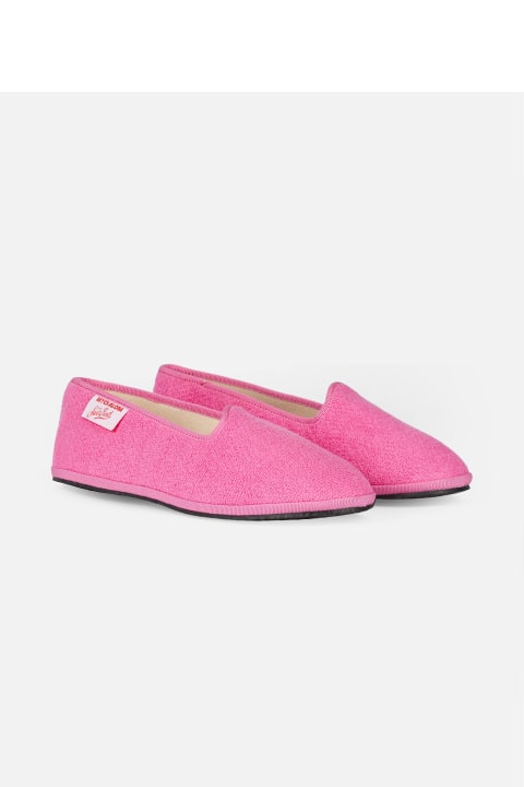 ウィメンズ MC2 Saint Barthのフラットシューズ MC2 Saint Barth Woman Pink Terry Slipper Loafer | My Chalom Special Edition