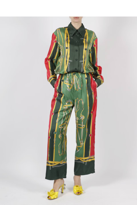Harness And Double G Silk Pant