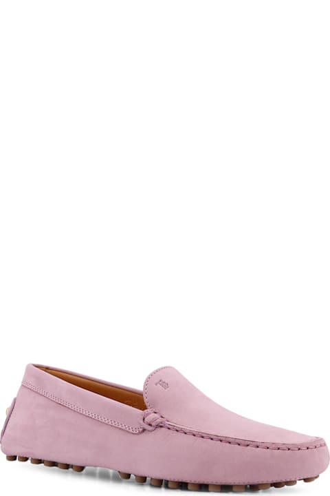 Tod's Suede Loafers With Engraved Logo On The Front