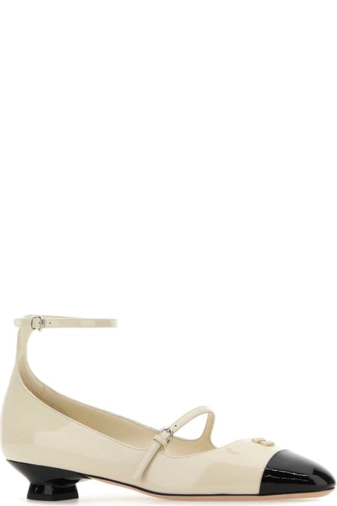 Shoes for Women Miu Miu Ivory Leather Ballerinas