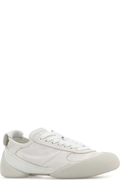 Shoes Sale for Women Alexander McQueen White Canvas And Suede S Rubber Sneakers