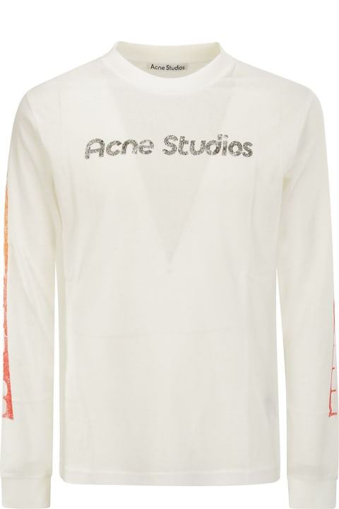 Acne Studios Topwear for Men Acne Studios Logo Printed Long Sleeved T-shirt