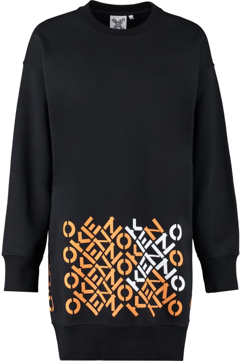 Fleeces & Tracksuits for Women Kenzo Logo Print Cotton Sweatdress