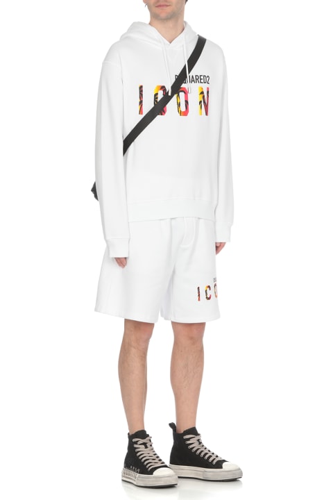 Dsquared2 for Men Dsquared2 White Sunset Dsquared2 Icon Hoodie