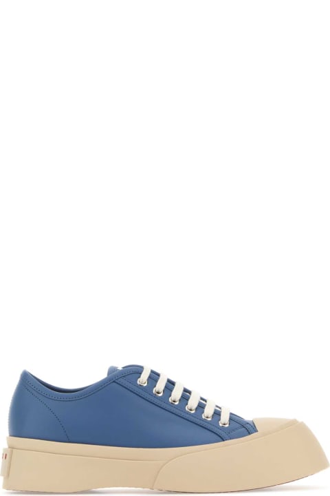 Marni for Women Marni Cerulean Blue Leather Pablo Sneakers