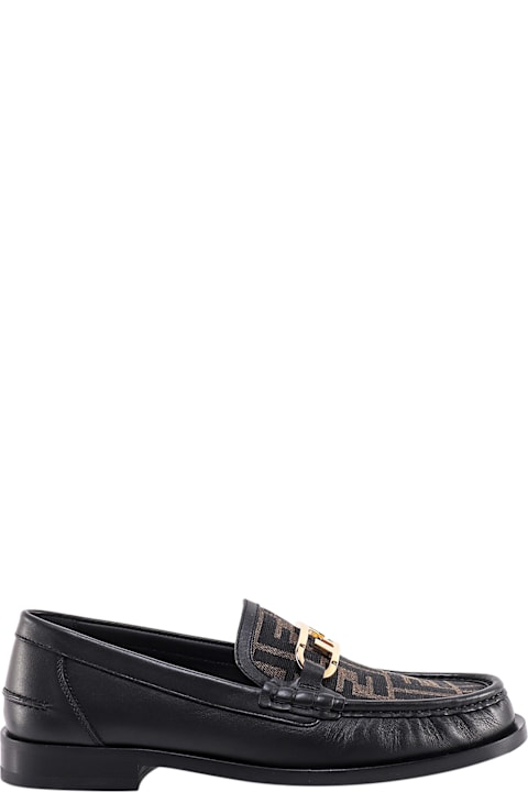 أدوات منزلية Fendi Leather Loafer With Ff Print Insert