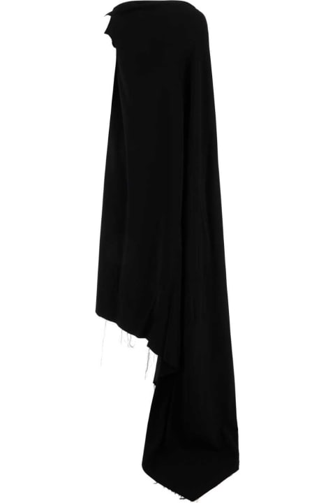Fashion for Women Balenciaga Black Stretch Viscose Blend Long-cut Dress
