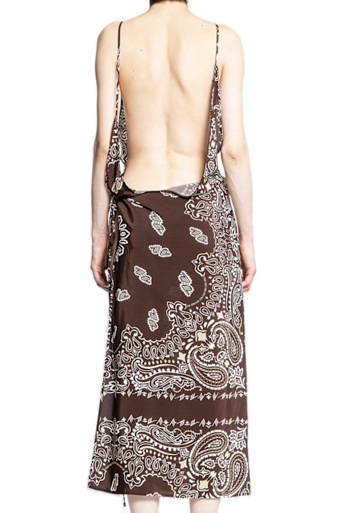 Fashion for Women The Attico Bandana Printed Open-back Midi Dress