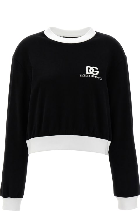 Dolce & Gabbana Fleeces & Tracksuits for Women Dolce & Gabbana Sweatshirt With Logo Embroidery
