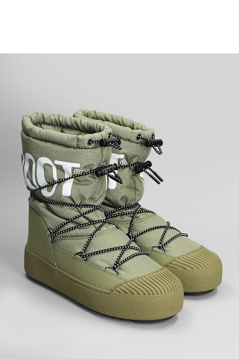 Homeware Moon Boot Mb Mrack Polar Ankle Boots In Green Nylon