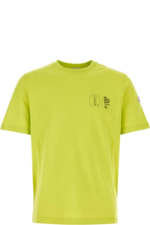Topwear for Men Moncler Acid Green Cotton T-shirt