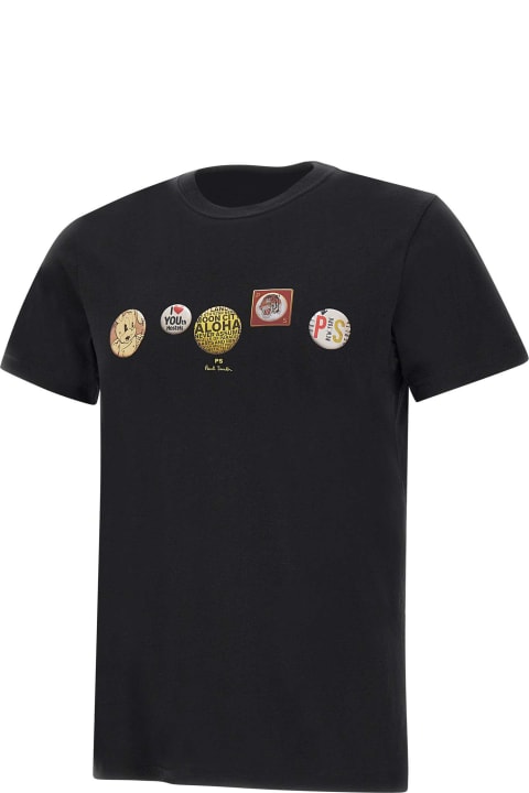 Fashion for Men Paul Smith "opposite Skull" Organic Cotton T-shirt
