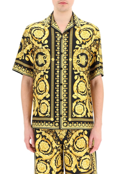Versace for Men Versace Barocco Print Silk Shirt