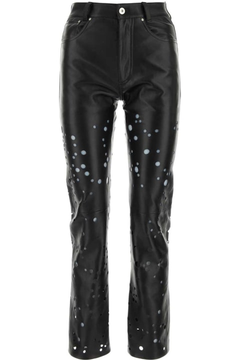 Durazzi Milano Pants & Shorts for Women Durazzi Milano Black Leather Pant