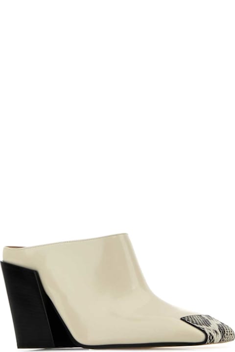 Bottega Veneta Sale for Women Bottega Veneta Ivory Leather Ventura Mules