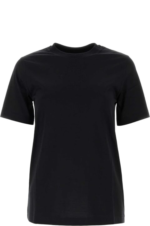 Topwear for Women Burberry Black Cotton T-shirt
