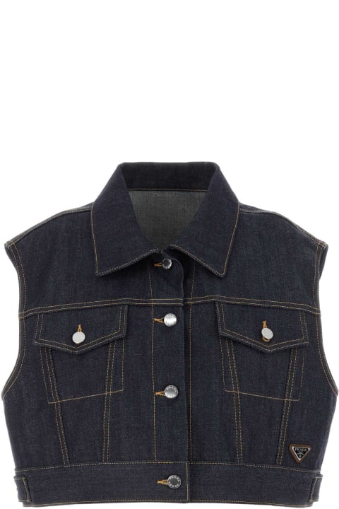 Prada Coats & Jackets for Women Prada Denim Vest