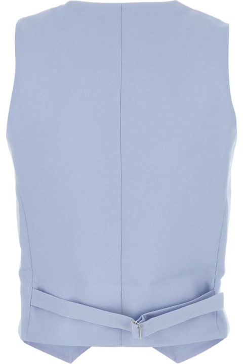 The Andamane Clothing for Women The Andamane Powder Blue Crepe Pauline Vest