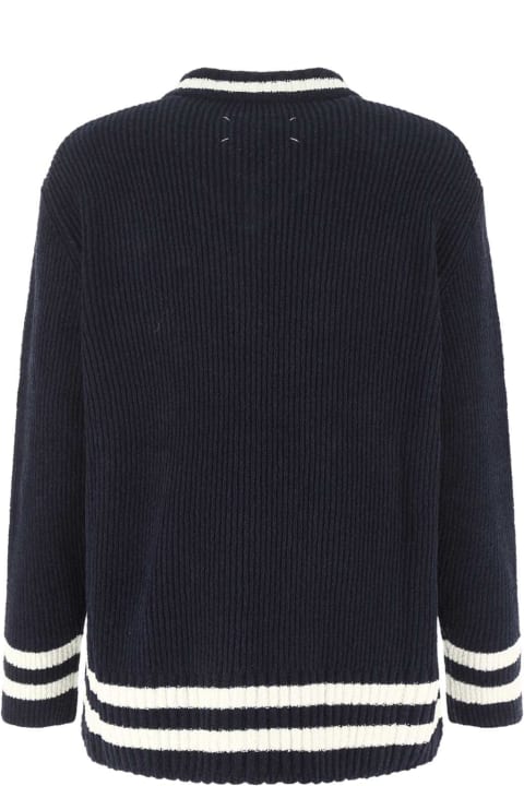 Sweaters for Women Maison Margiela Blue Viscose Blend Sweater