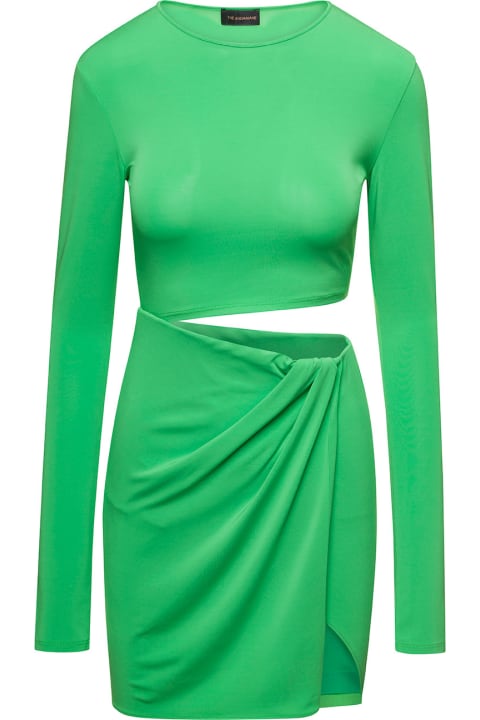 The Andamane Dresses for Women The Andamane Green Cut-out Mini Dress In Viscose Woman