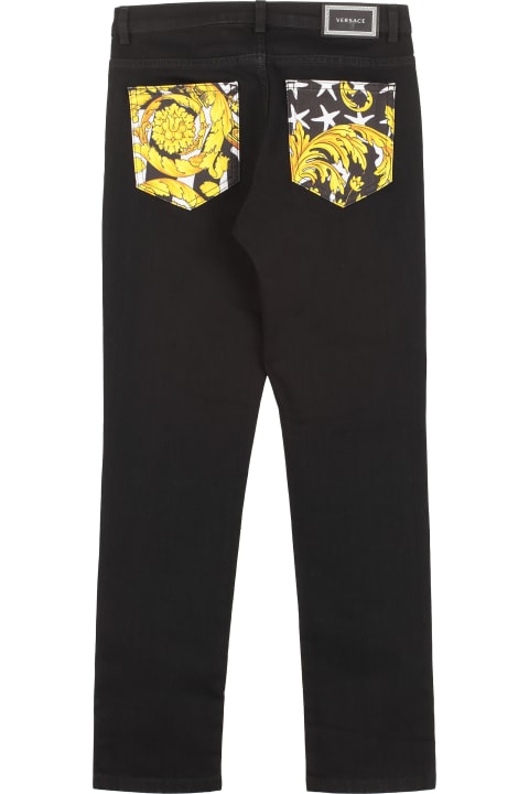 Young Versace for Kids Young Versace Stretch Cotton Jeans