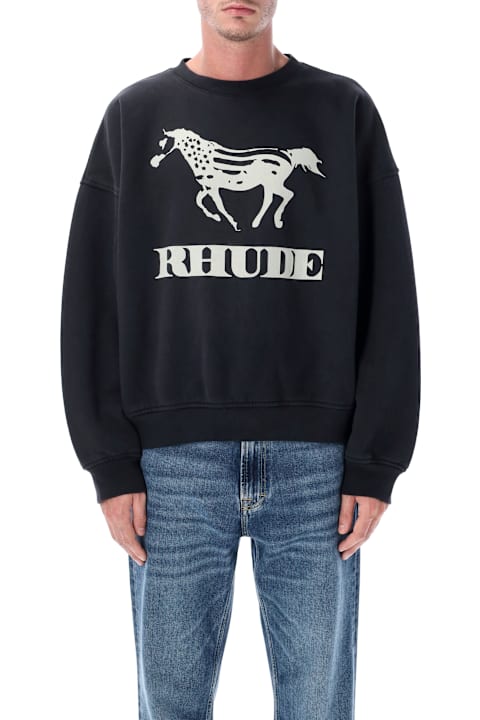 Rhude for Women Rhude Rhude Dinero Cotton Crewneck Sweatshirt