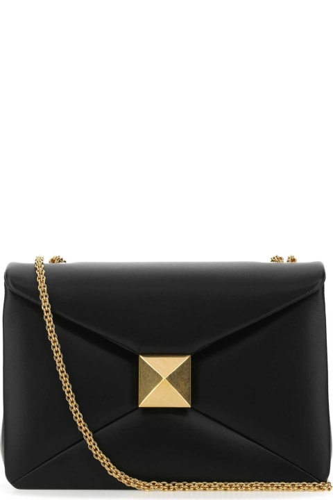 Valentino Garavani Bags for Women Valentino Garavani Black Nappa Leather One Stud Shoulder Bag