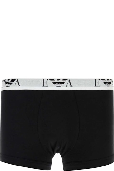 Homeware Emporio Armani Underwear Black Stretch Cotton Boxer Set