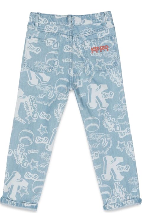 Kenzo Kids Kenzo Kids Allover Print Jeans