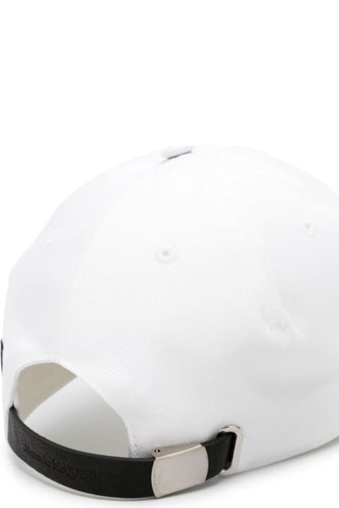 Alexander McQueen Accessories for Men Alexander McQueen White Baseball Hat With Mcqueen Embroidery