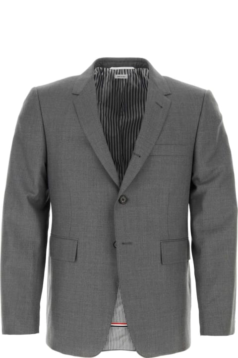 Thom Browne Coats & Jackets for Men Thom Browne Grey Twill Blazer