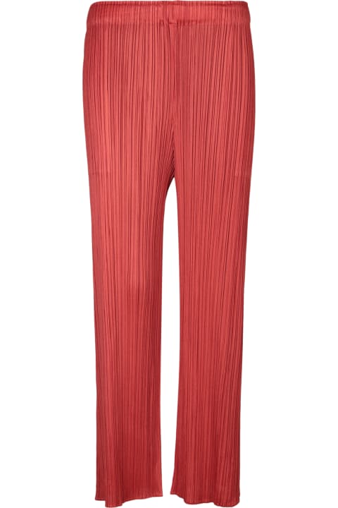 Issey Miyake for Women Issey Miyake Pleats Please Red Trousers