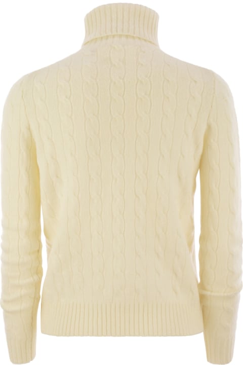 Homeware Ralph Lauren Wool And Cashmere Cable-knit Turtleneck Sweater