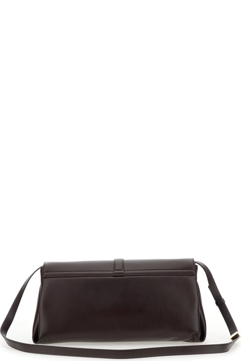 Homeware Ferragamo Bordeaux Crossbody Bag With Gancini Buckle Detail In Leather Woman