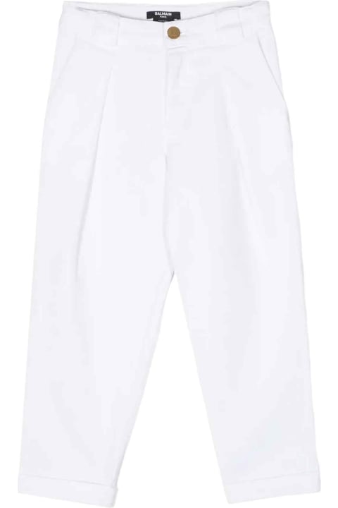 Fashion for Boys Balmain White Trousers Unisex