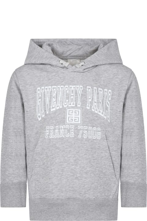 Givenchy for Boys Givenchy Gray Sweatshirt For Boy With Logo