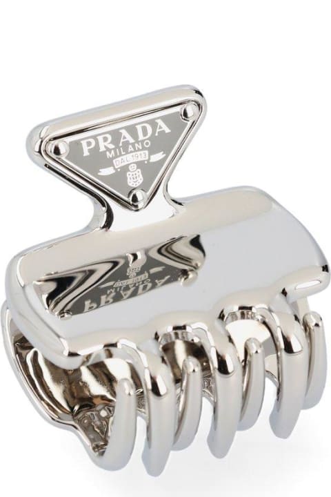 Prada Hats for Women Prada Logo Detailed Claw Hair Clip