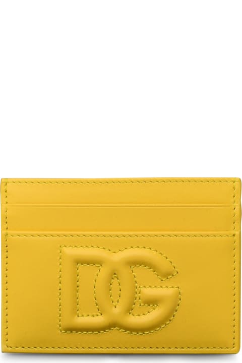 Yellow Leather Cardholder