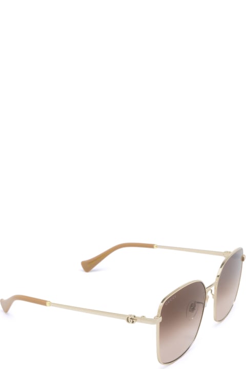 Gucci Eyewear Eyewear for Women Gucci Eyewear Gg1146sk Gold Sunglasses