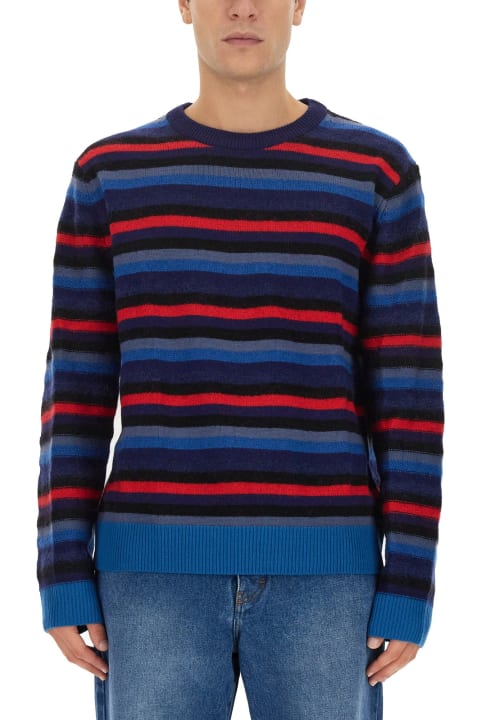 PS by Paul Smith Men PS by Paul Smith Jersey With Stripe Pattern Paul Smith