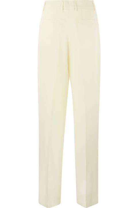 PT01 Clothing for Women PT01 Gabrielle - Viscose And Linen Trousers