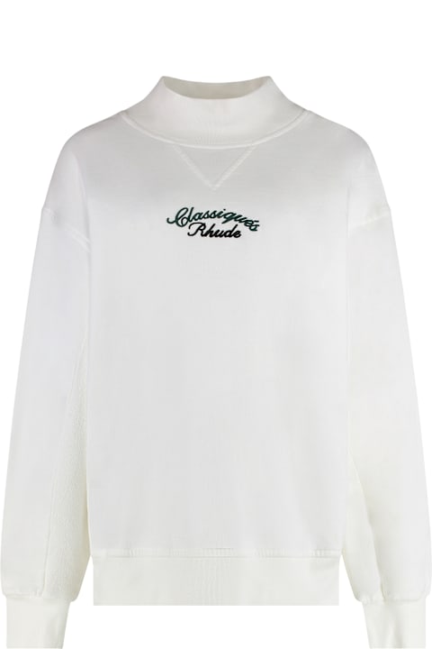Rhude for Women Rhude Logo Detail Cotton Sweatshirt