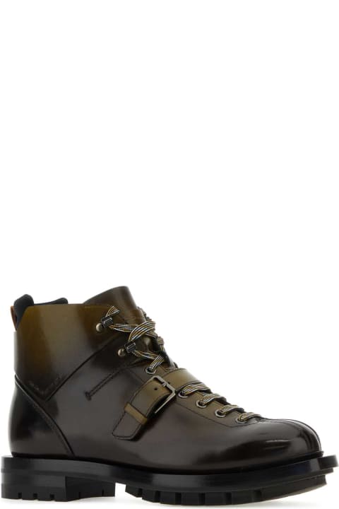Boots for Men Santoni Multicolor Leather Ankle Boots