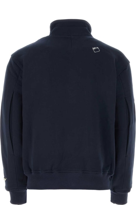 Ader Error Fleeces & Tracksuits for Men Ader Error Navy Blue Cotton Sweatshirt