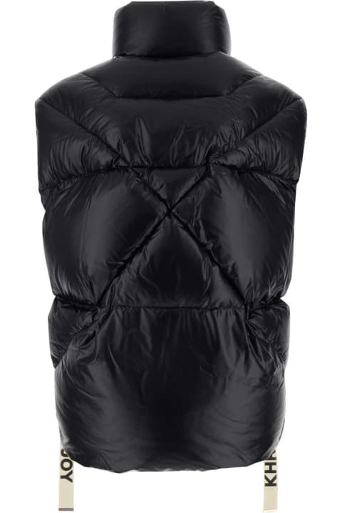 Khrisjoy Coats & Jackets for Men Khrisjoy Black Nylon Sleeveless Puff Shiny Down Jacket