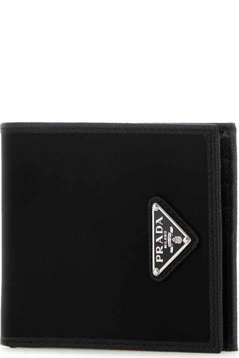 Sale for Men Prada Black Fabric And Leather Wallet