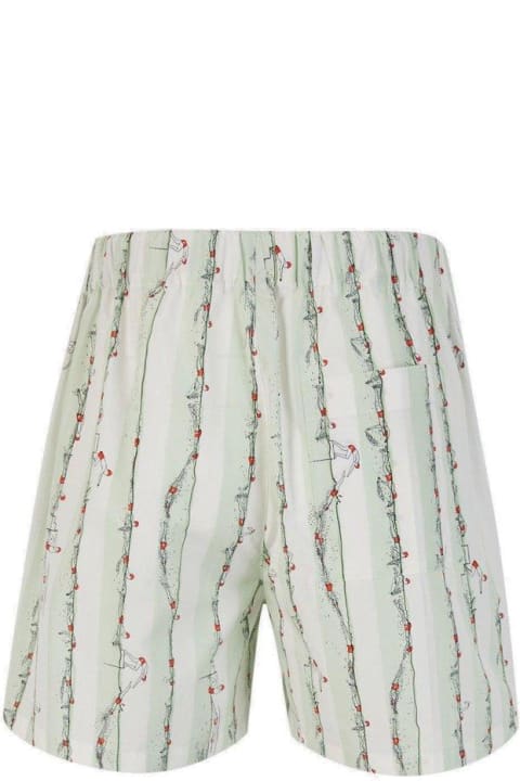 Pants for Men Bottega Veneta Printed Poplin Bermuda Shorts