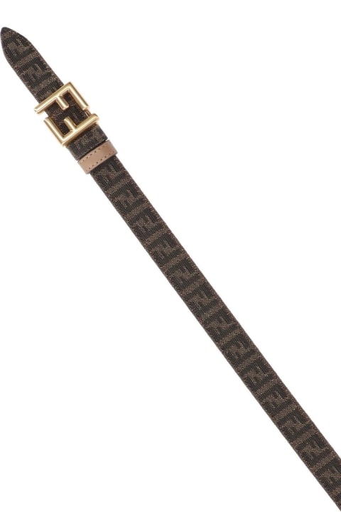 ウィメンズ Fendiのアクセサリー Fendi 'ff' Logo Reversible Belt
